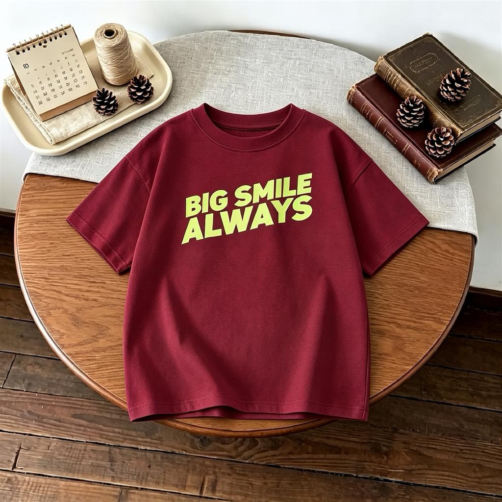 Printed Letters Children Tshirts Simple Fashion Baby Girl Boy Casual Tshirt Tops Crewneck Short Sleeve Kids Summer Clothing NEW