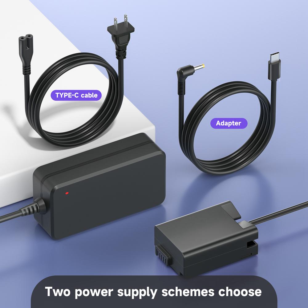 Camera Dummy Battery EN-EL25 Coupler + Power Supply Adapter USB Type-C Charger Kit for Nikon ZFC Z50 Z30 As EL25 ENEL25 EP-5G