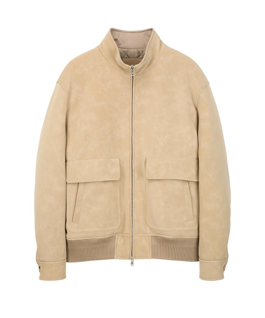 JILLSTUART NEWYORK MEN Velvet-Like High-Neck Padded Jumper - Beige (Jnju6C052I2)