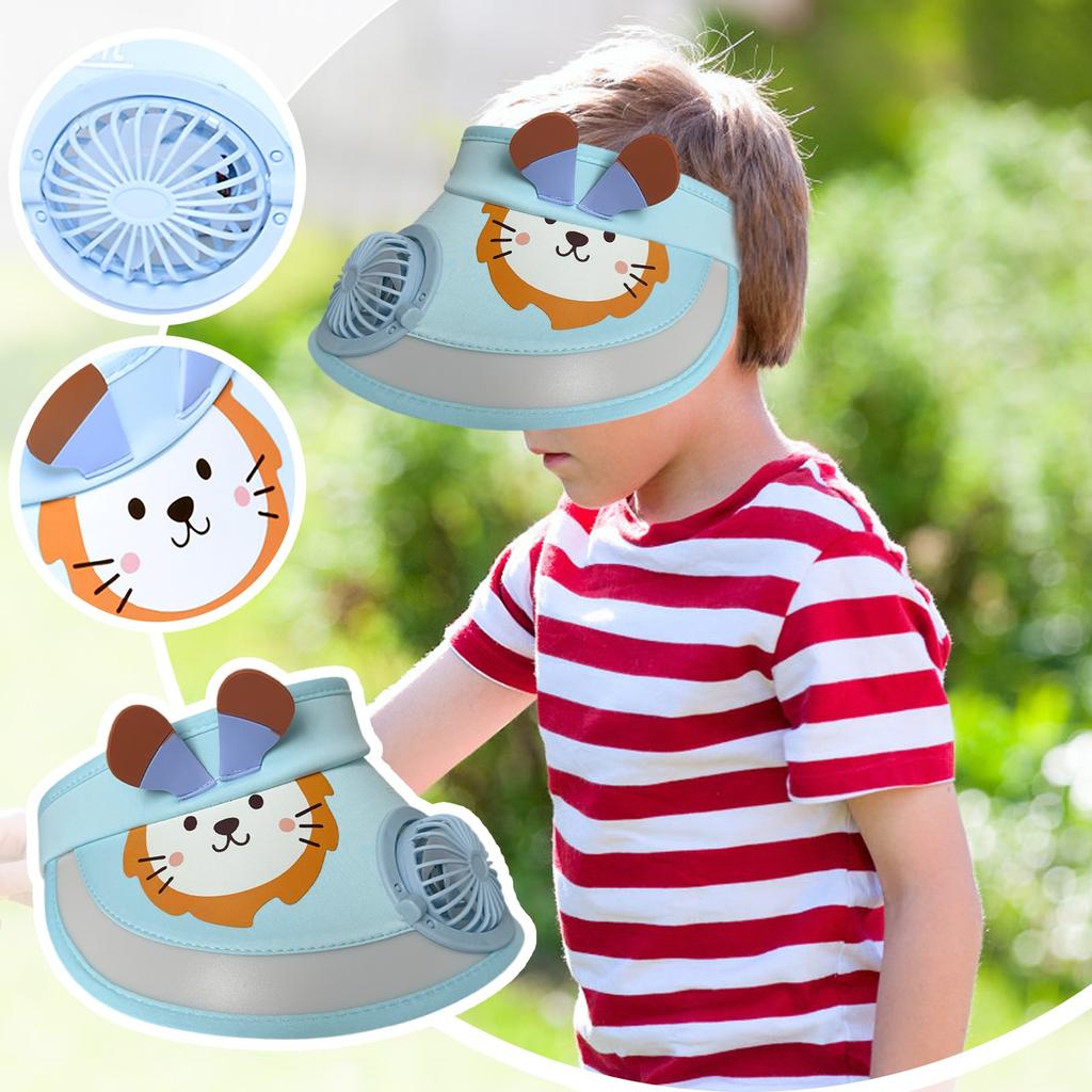 Детская кепка-веер от солнца, сочетающая в себе функции солнца и вентилятора/технология невидимого черного вентилятора/длительный срок службы батареи/легкий и портативный