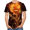 3D Printed Summer Short Sleeve Round Neck T Shirt for Men Top