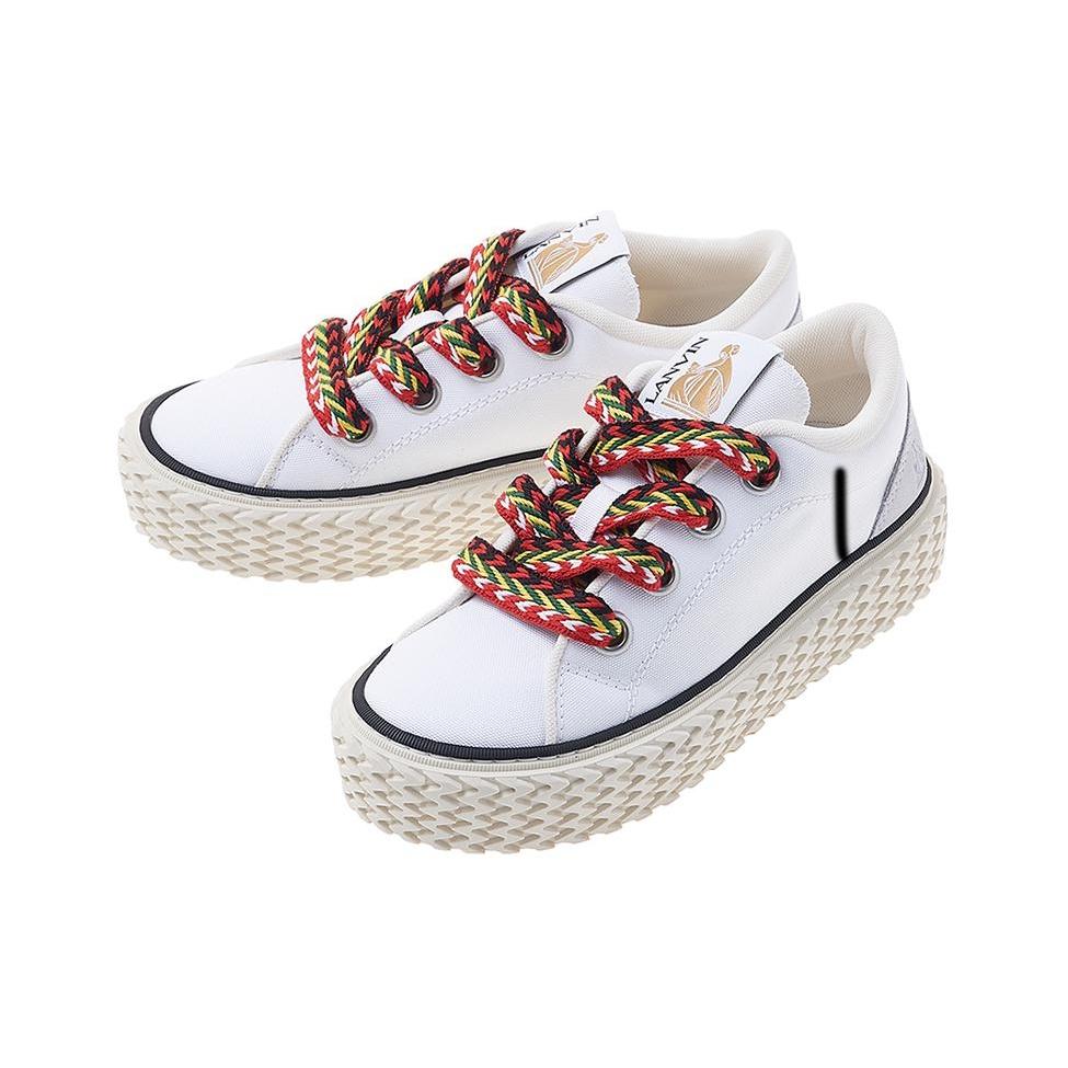 Lanvin Low Top Vulcanized Sneaker White Women's FW-SKIK01-CANV-E2200
