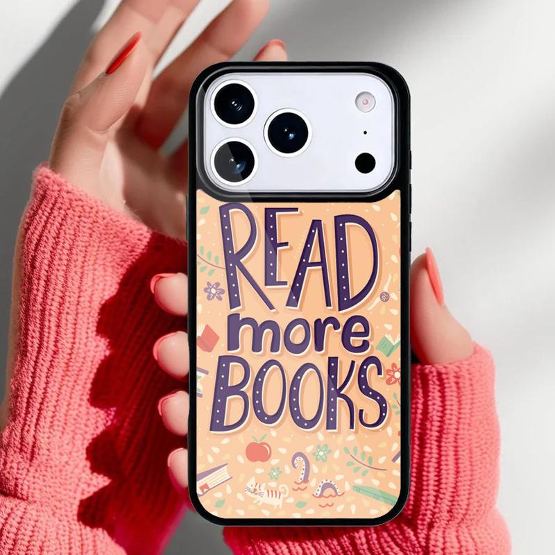 Читать книги Библиотека Книжная полка Цитаты Чехол для телефона для iPhone 17 Air 16e 15 14 13 Pro Max Задняя крышка для 12 11 Pro Coque