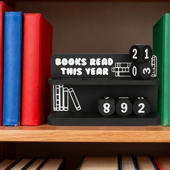Счетчик прочитанных книг Yousheng Декор книжной полки Книга Прочитайте это в этом году Украшение Ежегодный учет чтения Трекер читательского вызова Подарок для книголюбов