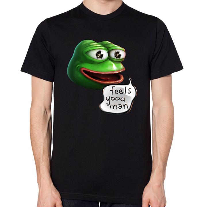 Frog T-Shirt Feels Good Man Pepe Smiling Funny Top