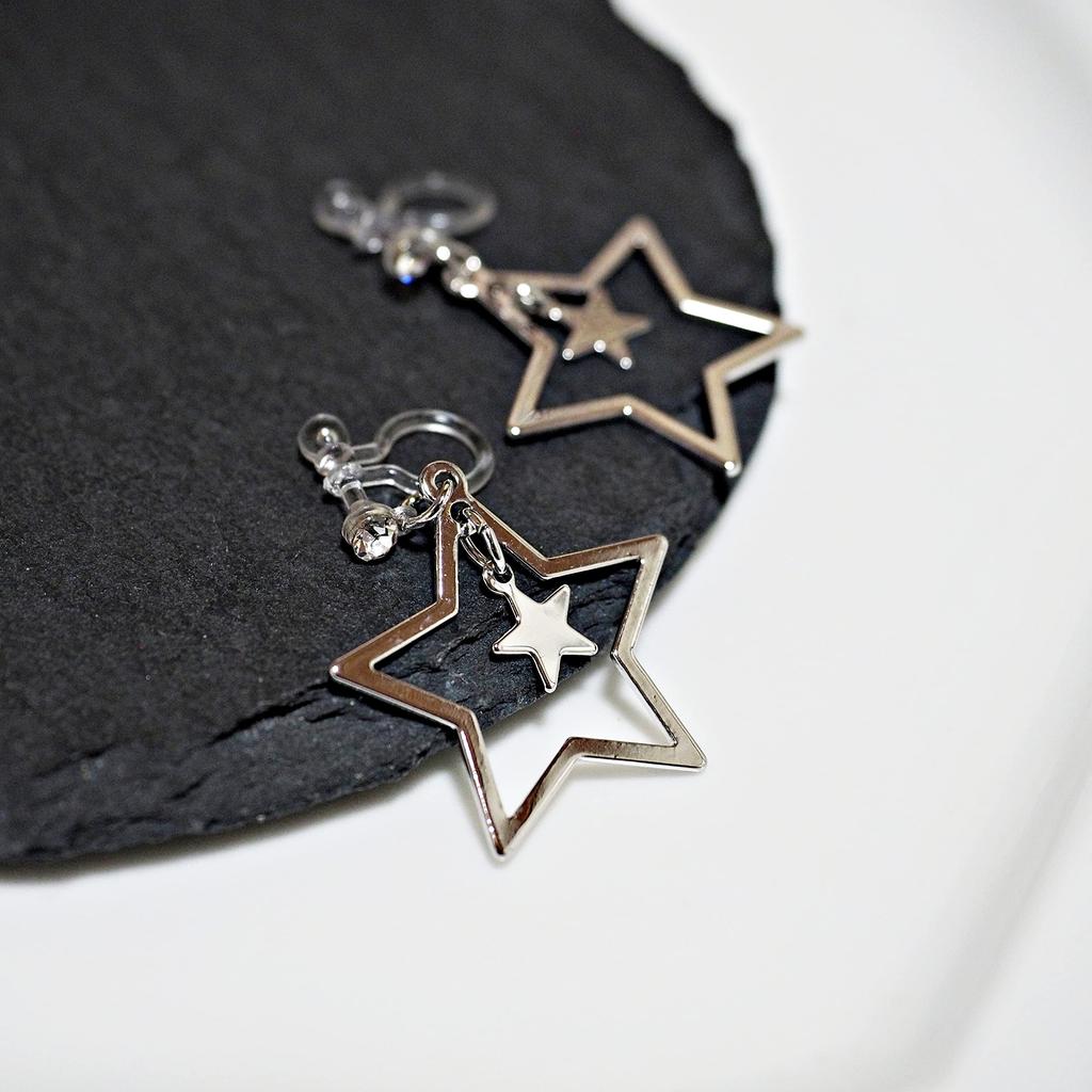 Серьги для двойных смоляных сережек Miyabi Grace Miyabi Grace женские, популярные, милые, не прокалываемые серьги, безболезненные, элегантные, нежные, для взрослых, качающиеся,