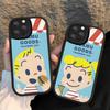 Кавайи O-OSAMU-G-GOODS Милый чехол для телефона для iPhone 16 15 14 13 12 11 Pro Max Plus Мягкий кожаный чехол