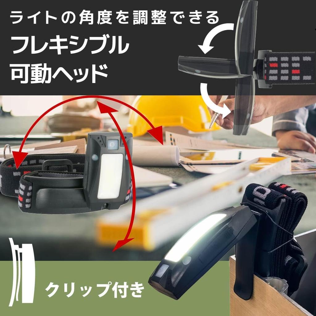 OHM Electric Светодиодный USB Фонарь с датчиком движения 180 ANSI Стандарт Катастрофический Налобный фонарь, Перезаряжаемый, Переключатель, Люмены, Белый/Красный/Красный мигающий, Соответствующий, IPX4,