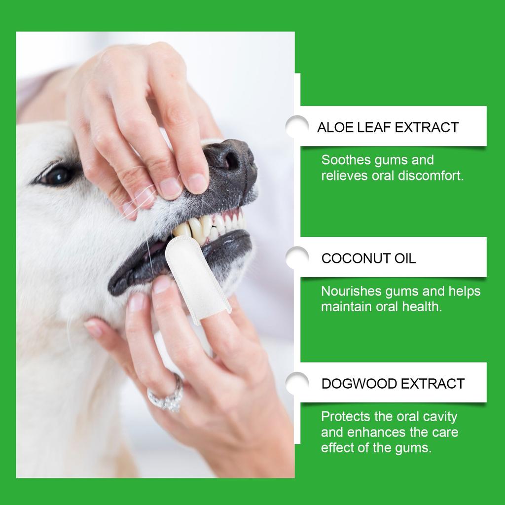 Pet Teeth Tartar Plaque Cleaning Finger Sleeves 1ML