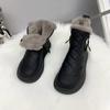 Women's Winter Fleece-Lined Snow Boots: Warm, Non-Slip, Versatile, Flat Ankle Boots.