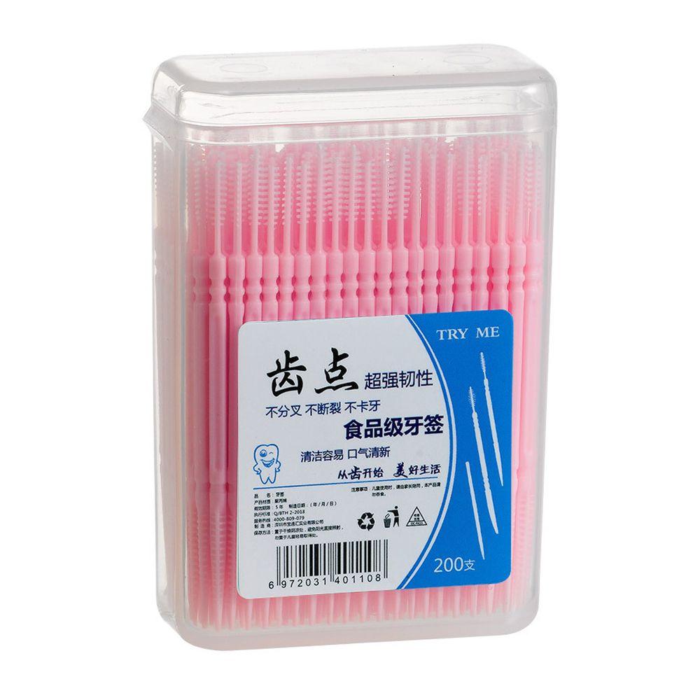 PP Superfine Clean Teeth Toothpick Brush Double-head Interdental Brush Oral Care Dental Floss Pick