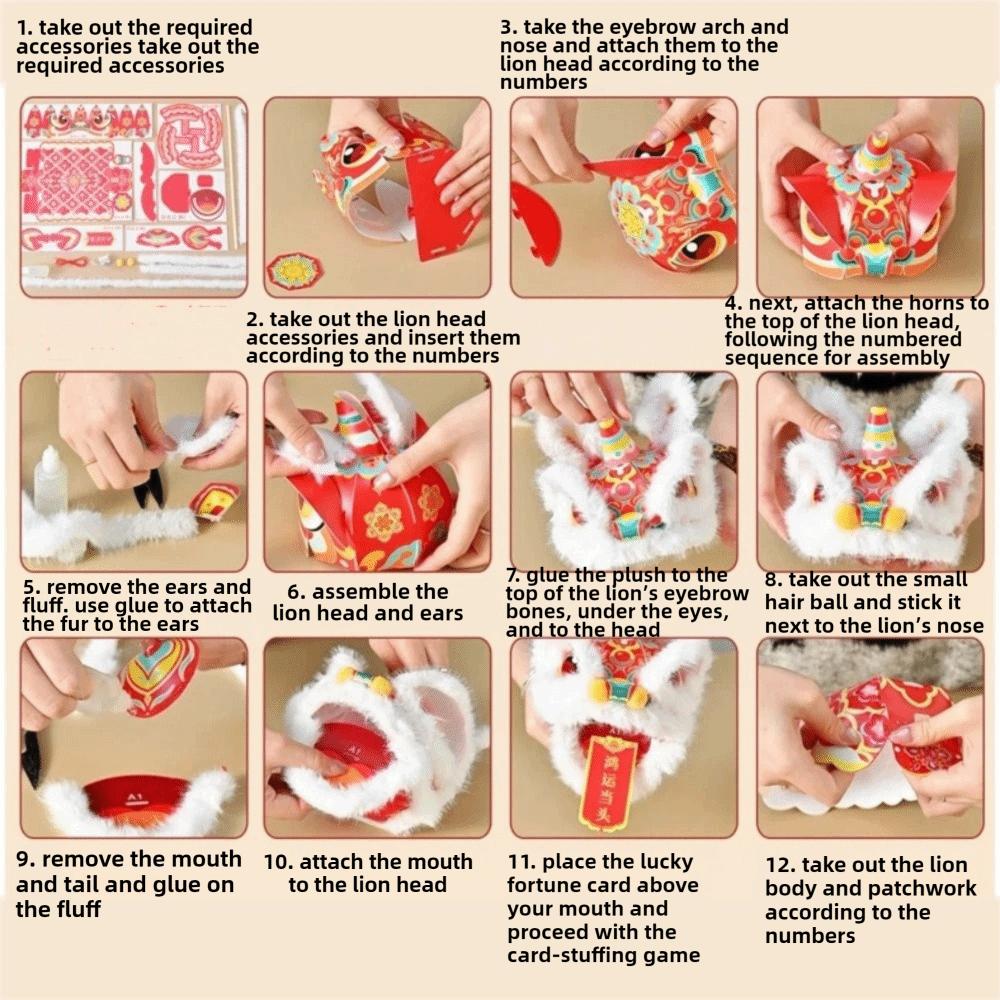 Водонепроницаемый фонарь танца льва в древнем стиле, светящийся фонарь, переносной фонарь, детская поделка