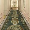 European Style Luxury Corridor Carpet Golden Stripes Decor Hotel Non-slip Runners Rugs Villa Stair Passageway Custom Long Mats