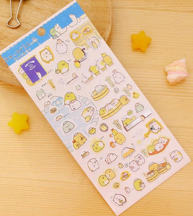 Новый набор из 80 шт. Sumikko Gurashi ПВХ Мультяшные наклейки для Планера Скрапбукинга Дневника Наклейки Офисные Школьные Канцелярские товары Подарок