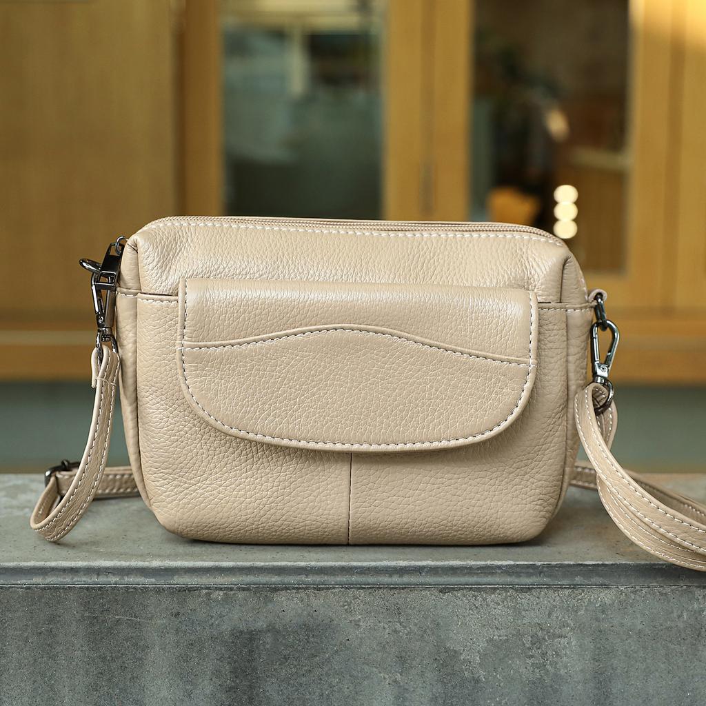 Ladies' Single-shoulder Bag, Simple Small Bag, Genuine Leather Texture, Date Crossbody Bag, Trendy Outdoor Crossbody Bag