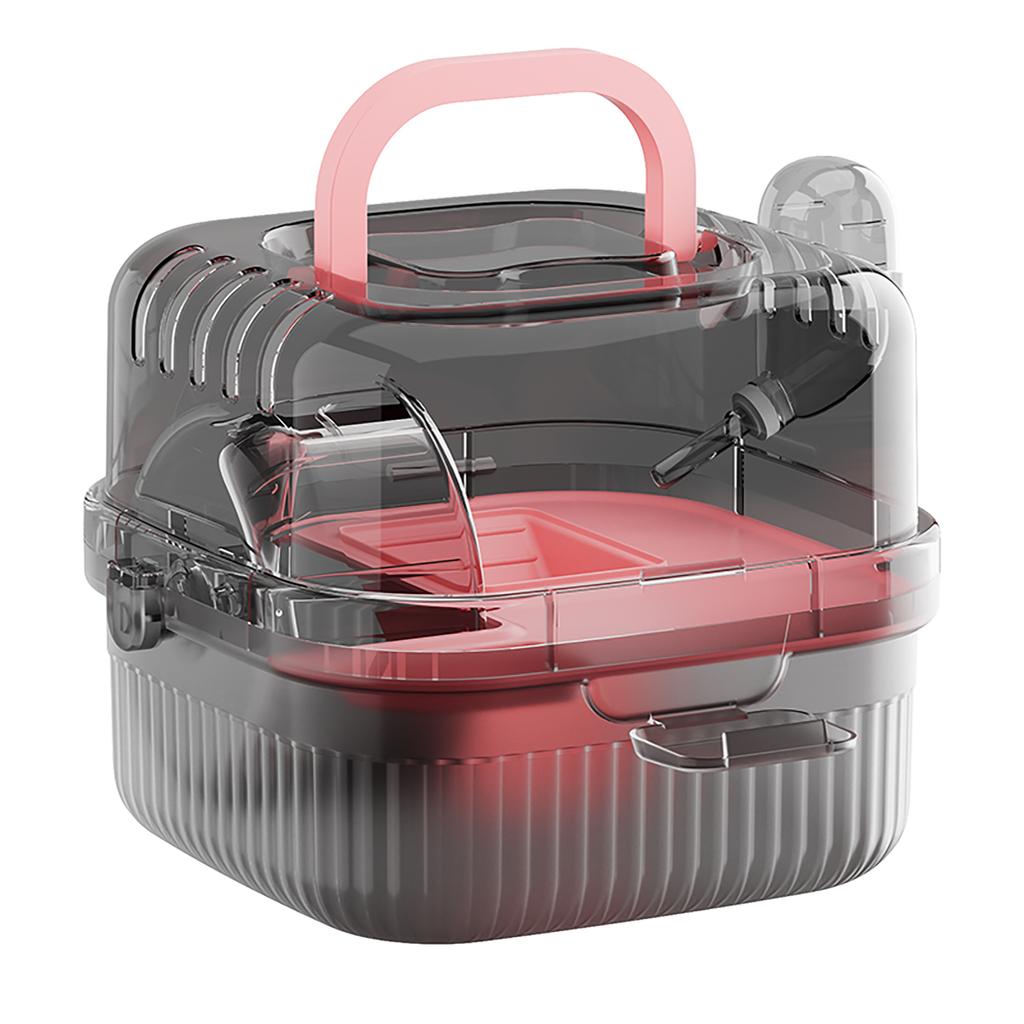 Новая клетка для хомяка, портативная полупрозрачная внешняя корзина, ветка с цветком, мыши, золотая проволока, медведь, панорамная внешняя сумка, товары для питомцев