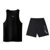 Модный логотип Приятный к коже Удобный Дышащий Быстросохнущий Майка и Шорты Повседневный Спортивный Комплект Унисекс комплекты ZHXY819-2