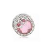 Fashion Pink Hope Charm Beads Suitable For Bracelets And Necklaces Romantic Heart Shape Women Jewelry