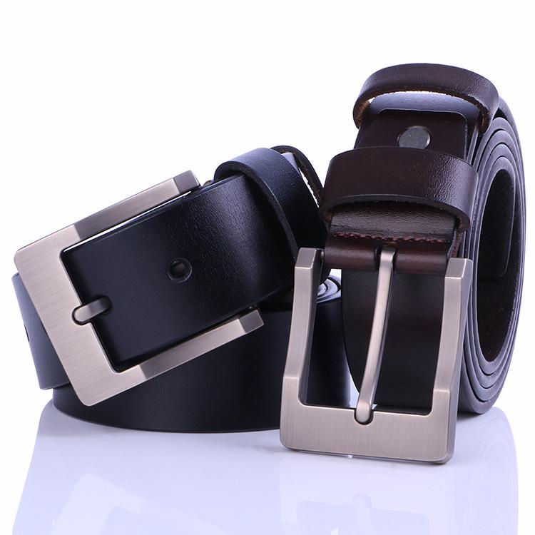 Belt Men'S Business Antique Jeans Youth Tide Cowhide Pin Buckle Belt Belt Leather Goods