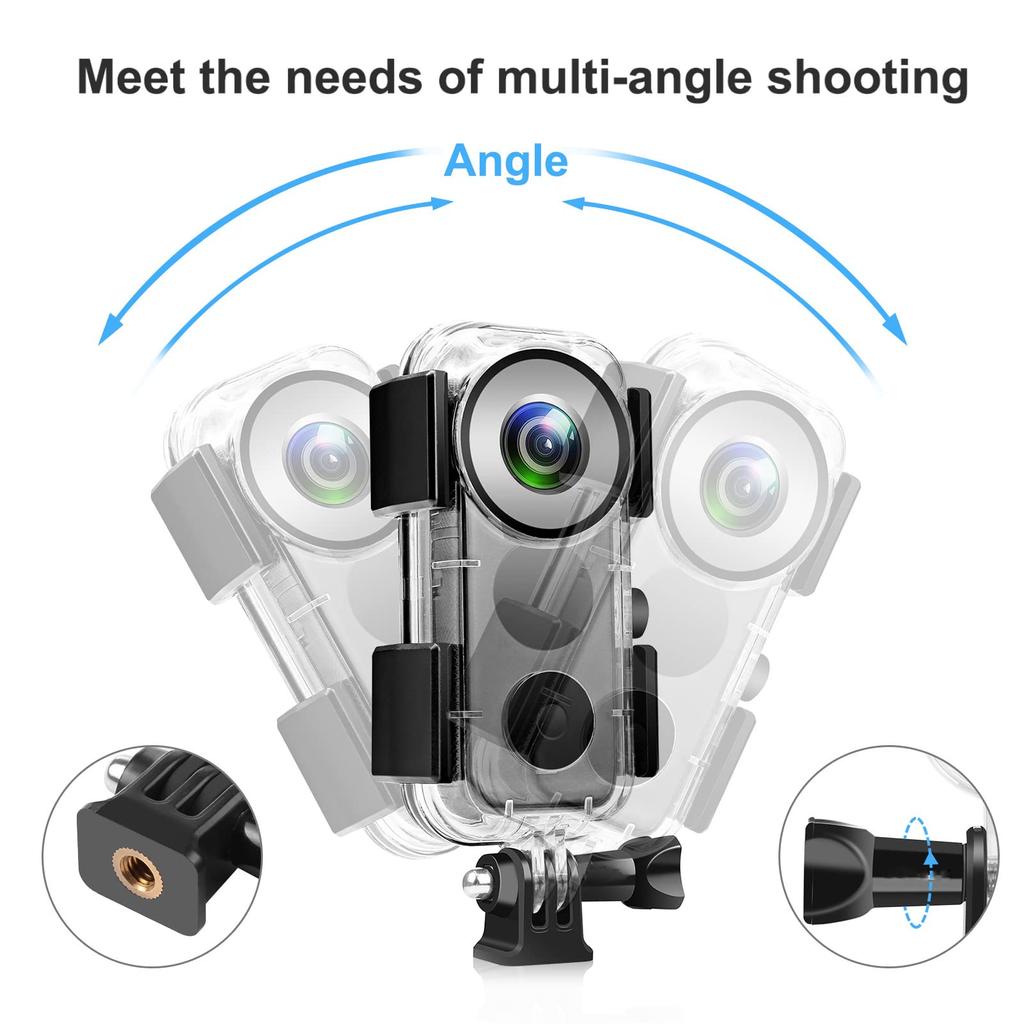 Underwater Housing for ONE Transparent Diving Case Waterproof Depth Camera Case for Diving Snorkeling Swimming X2, 40m/131ft