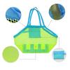 Mesh Beach Bag with Shoulder Strap Large Capacity Strong Load-bearing Foldable Design Storage Bag Beach Toys Organizer