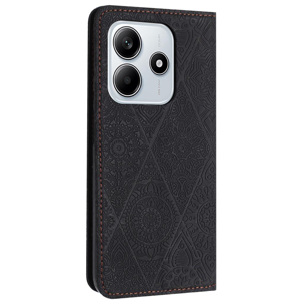 Для Xiaomi Redmi Note 14 5G Чехол с принтом Цветы Кошелек Подставка Кожаная Крышка Телефона