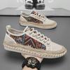 "2024 Men's Ethnic Style Breathable Summer Casual Cloth Shoes - Versatile, Trendy, Driving Footwear"