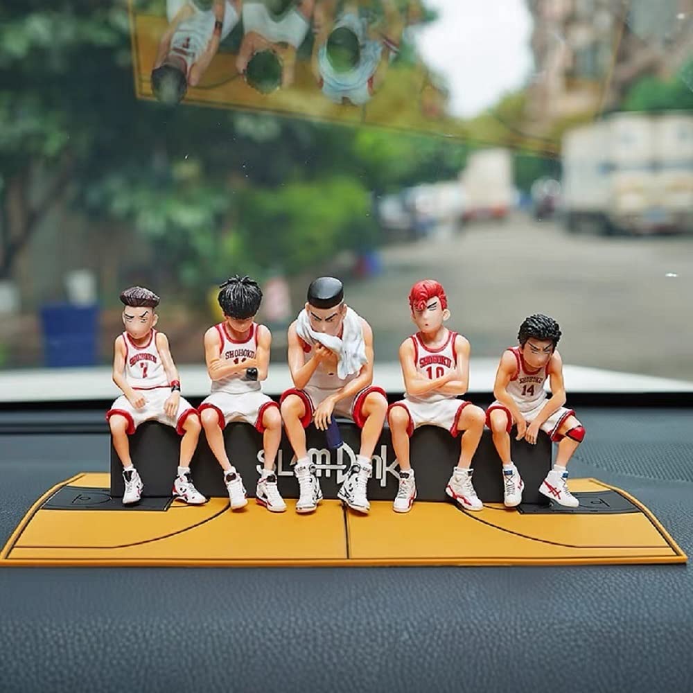 Slam Dunk Figure: Sakuragi Flower Road, Miyagi Ryota, Rukawa Kaede, Model Toy, Car Decoration, Anime Doll (White)