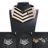 Fashionable V Shaped Hollow Design Women Metal Necklace Collar Choker For Fashion Enthusiasts