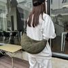 Women's Plaid Crossbody Messenger Bag Nylon Shoulder Bags Large Capacity Travel Half Moon Belt Bag Ladies Hobos Bag CLE