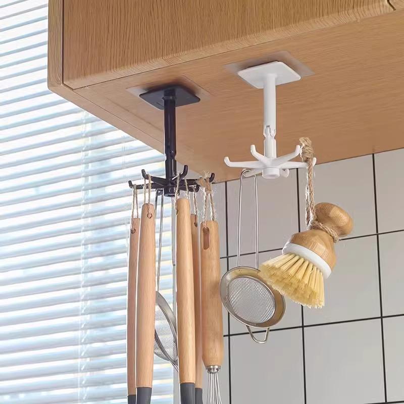 Kitchen Hook Multi-Purpose Hooks 360 Degrees Rotated Rotatable Rack For Organizer and Storage Spoon Hanger Accessories