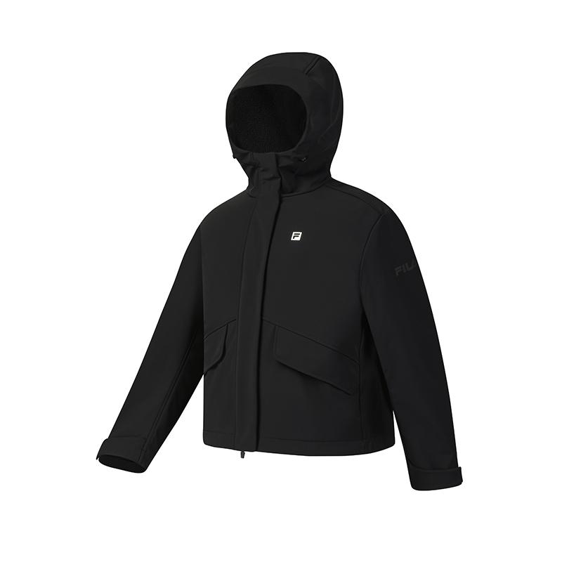 Fila Fleece Lined Casual Sports Jacket Women Jackets A11W611701F-BK