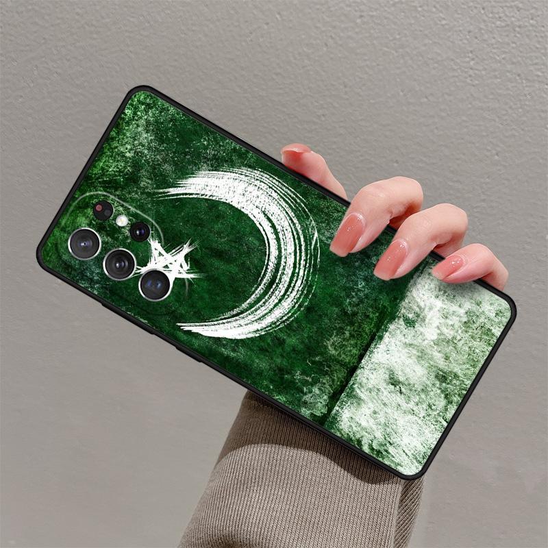 Pakistan Flag Emblem Distressed Vintage Phone Case For Samsung Galaxy S25 S23 S30 S21 S20 FE S24 S22 Ultra Note 10 20 Plus Cover