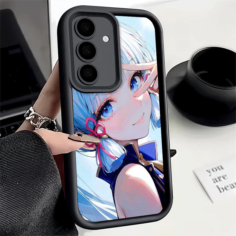 Чехол для телефона для Samsung Galaxy S26 S25 Ultra S24 FE Genshin Impact Камисато Аяка Оболочка S23 Plus S22 + S21 S20 5G Мягкий силикон F