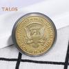 American President Golden Collection Coin Carved 47th President of United States Souvenir Badge Round Metal Medallion Home Office Desk Decoration
