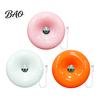 Small Space Lighting Donut Night Light, Wireless Rechargeable 2-in-1 Table Lamp with Touch Dimmer, Warm Orange Bedside Glow Wall Mountable Ambient for