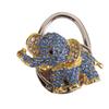 Table Foldable Purse Bag Rhinestone Blue Elephant Hanger Handbag Hook Holder