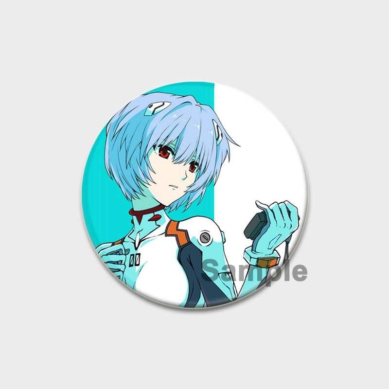 58 мм классическая аниме брошь из ЭВА, мультяшные булавки для лацканов, аксессуары для одежды, шляпа, украшение для рюкзака, милые 58 мм, круглые значки, булавка, эстетическая