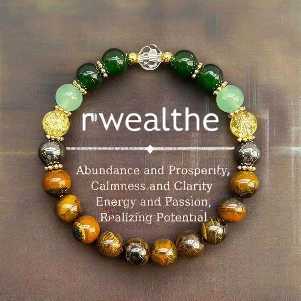 Браслет из натуральных камней и бусин для мужчин и женщин — облегчение боли, циркуляция крови и позитивная энергия