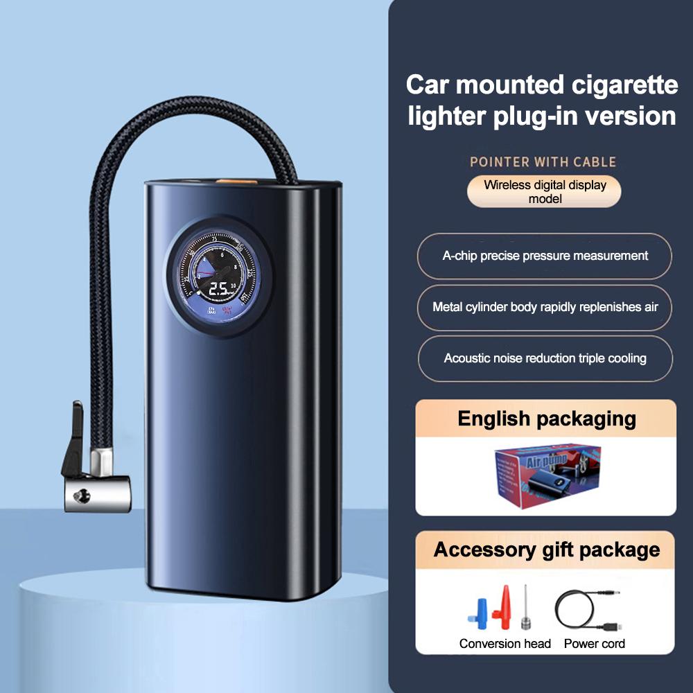 Автомобильный USB-аккумуляторный воздушный насос для накачивания шин, портативный компрессор, цифровой беспроводной насос для накачивания шин для автомобилей, мотоциклов, велосипедов, мячей