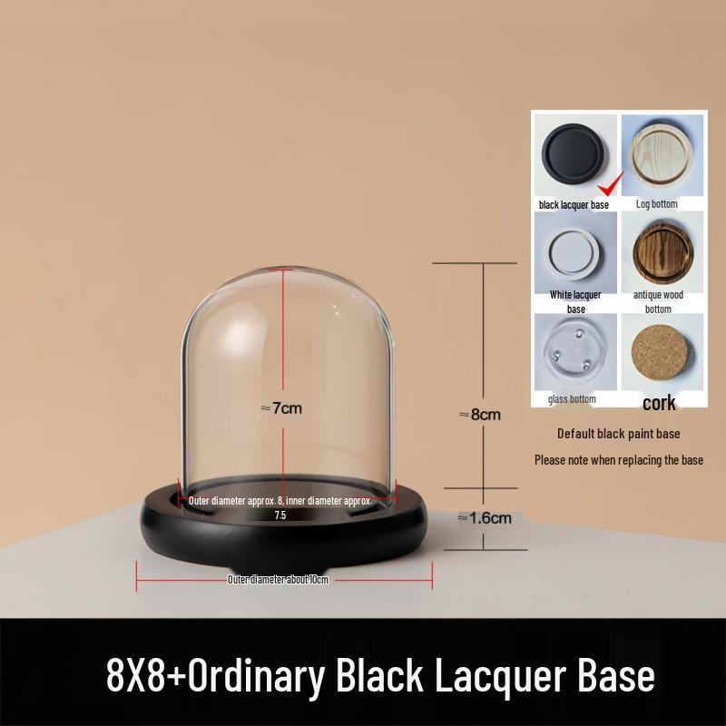Eternal Flower Glass Dome: Modern Home Decor with Preserved Flowers and Handcrafted Figurine