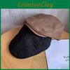 Suede Beret Simple With Solid Color Design For Windproof Warm Wear Winter