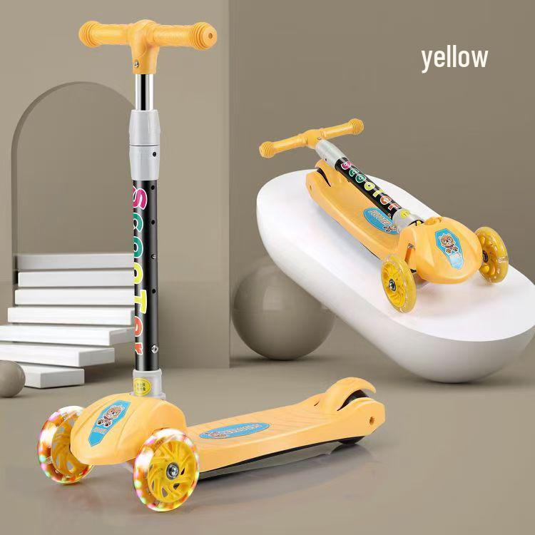 Foldable Children's Scooter with Music & Lights for Ages 3-12