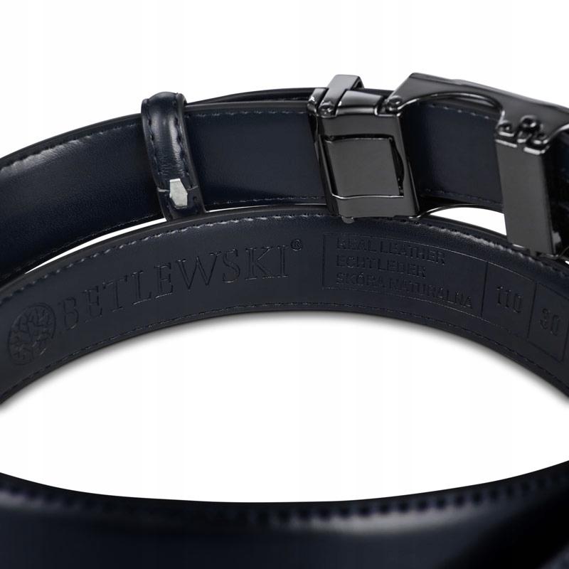 C30-CA NAVY BLUE 115 ELITE men' leather belt + CERTIFICATE