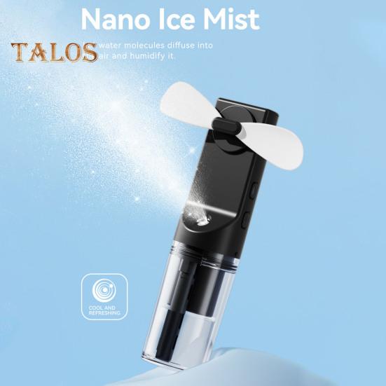 Ручной распылительный вентилятор с мощным двигателем, сильный поток воздуха, 4 скорости, низкий уровень шума, перезаряжаемый персональный небольшой карманный вентилятор