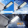 4 Pack Solar Street Lights - IP66 Waterproof, Motion Sensor Dusk to Dawn Security Light with Remote Control for Outdoor Use