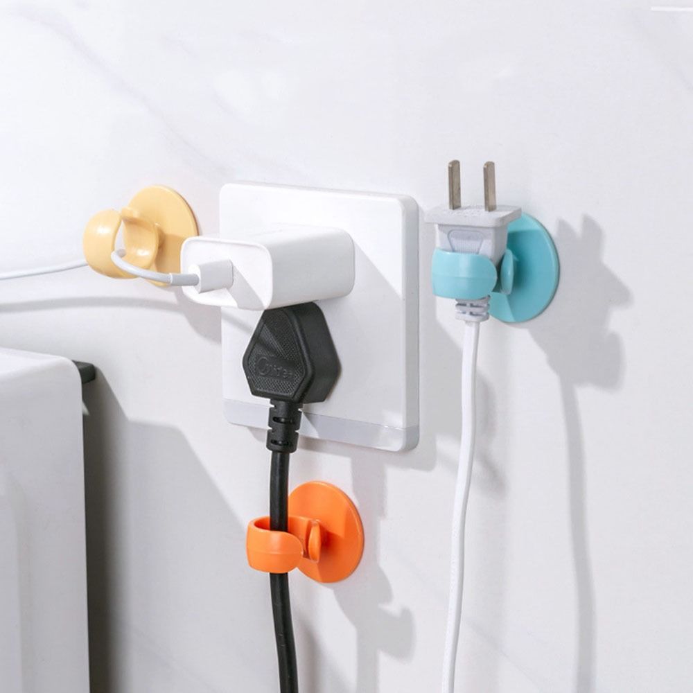Настенный клейкий крючок для вилок Пластиковая стойка для хранения шнуров Практичный держатель для хранения вилок Офис