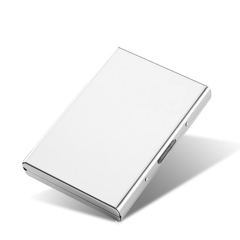 Кошелек-аккордеон с RFID-защитой - 10 слотов для карт и удостоверений, нержавеющая сталь