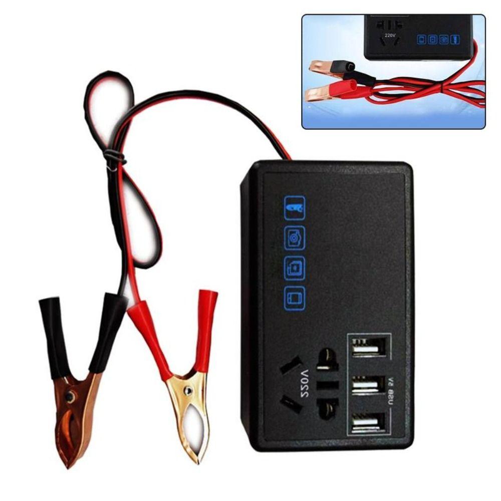 Автомобильный инвертор мощности 200 Вт, порт USB, DC 12 В/24 В в DC 220 В, автомобильное зарядное устройство, преобразователь напряжения, универсальный инвертор для автомобиля