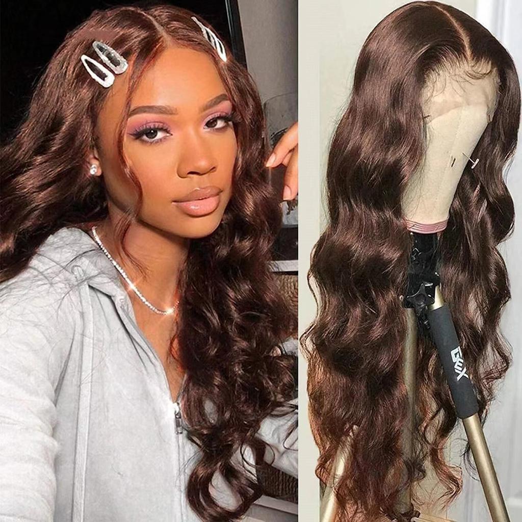 Front Lace Wig Wave Long Curly Hair High Temperature Silk Chemical Fiber Head Cover Fashionable Natural Breathable